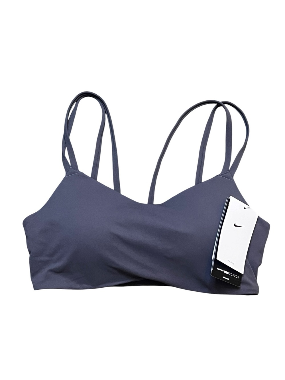 Nike Zenvy Women’s Medium Strappy Light-Support Padded Sports Bra Gray